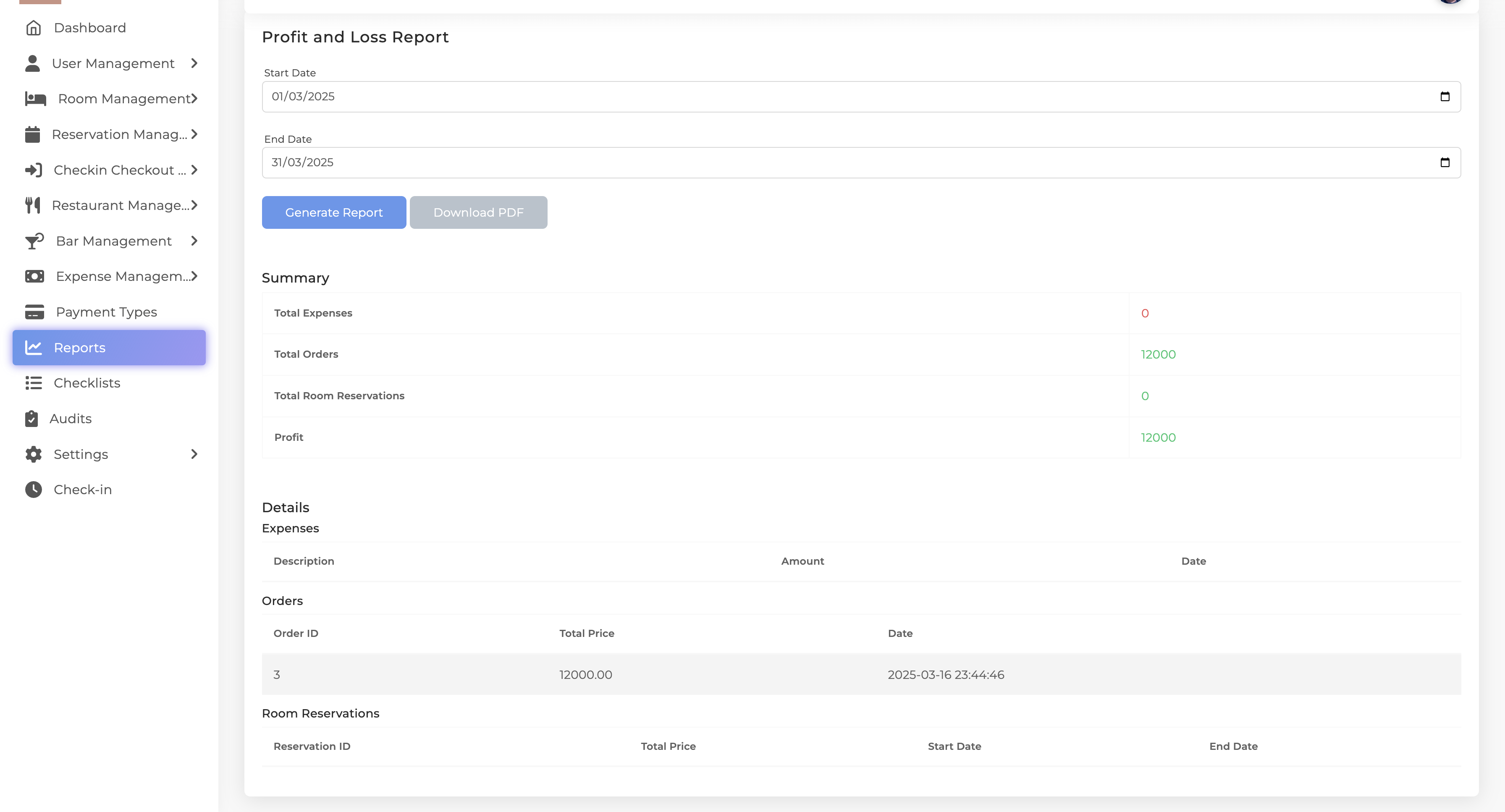 PDF Reports